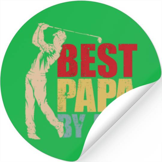 Funny Best Papa By Par Father's Day Golf Gift Stickers