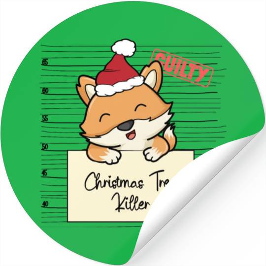 Fox christmas funny prison Stickers