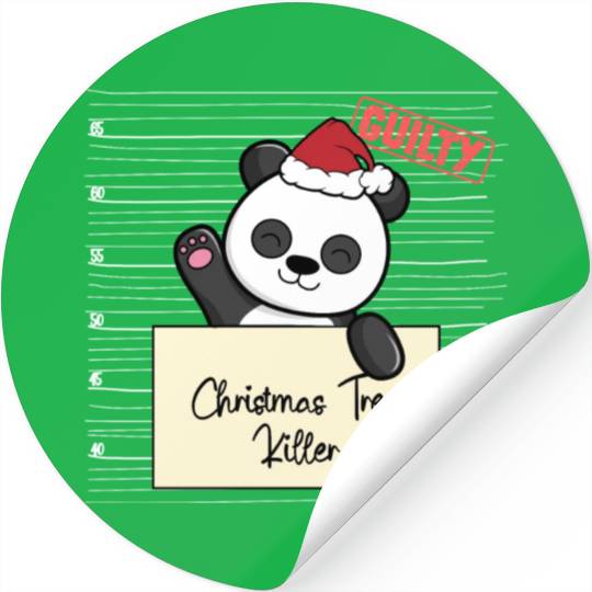 Panda christmas funny prison Stickers