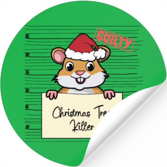 Hamster christmas funny prison Stickers