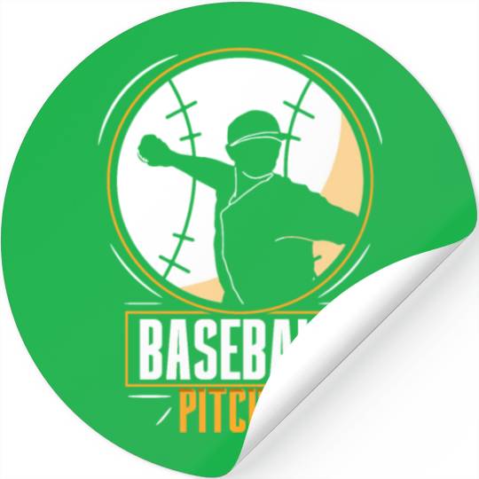 Baseball Pitcher Hobby Player Sayings Stickers