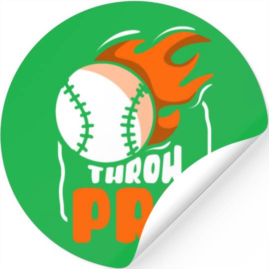Throw Pro Baseball Pitcher Hobby Player Sayings Stickers