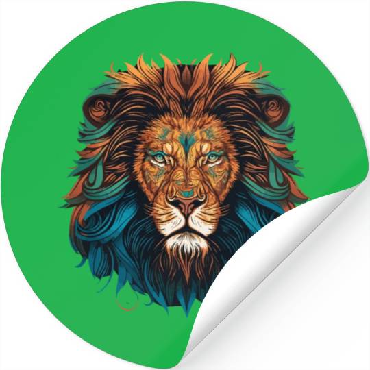 Mandala Lion Stickers