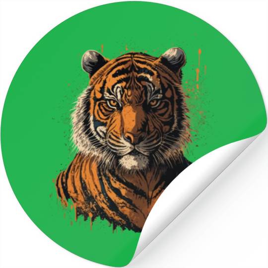 Tiger Portrait Stickers
