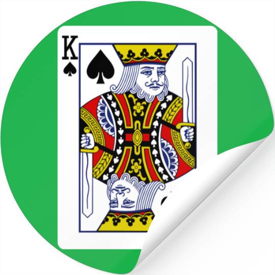 King Of Spades Playing Card Stickers