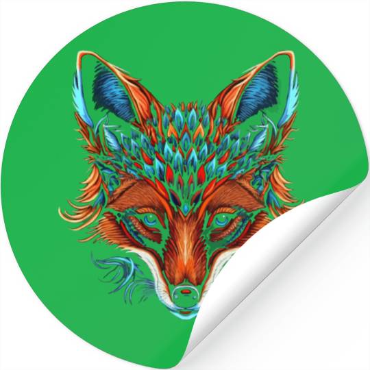 Tribal Fox Stickers