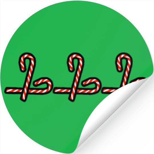 Christmas Gift Christmas Candy Canes Stickers