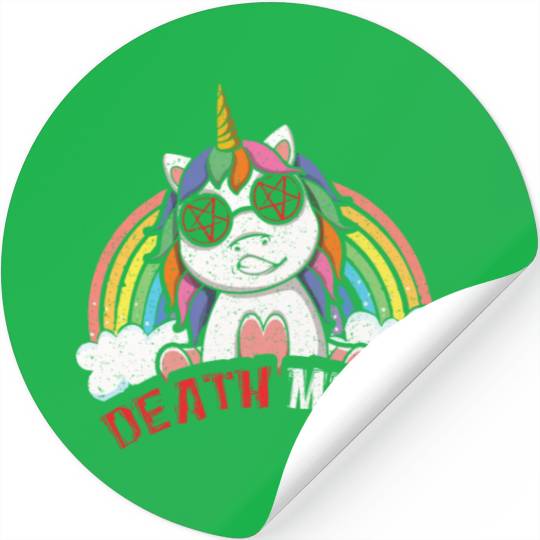 Satan Rainbow Unicorn Love Metal Music Heavy Rock Stickers