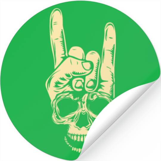 Bone Rocker Skeleton Rock Music Love Rock Metal Stickers