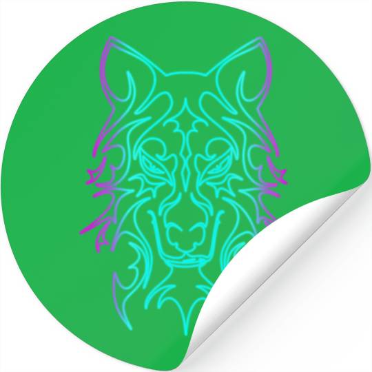 wolf tribal Stickers