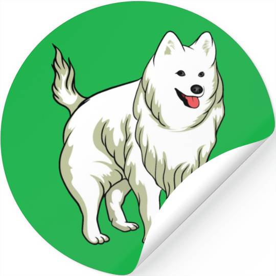 Samoyed Cute White Dog Owners Pet Lover Gift Ideas Stickers