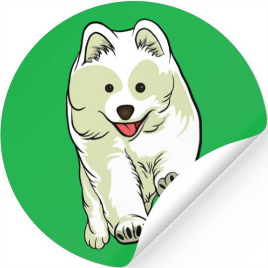 Samoyed Cute White Dog Owners Pet Lover Gift Ideas Stickers