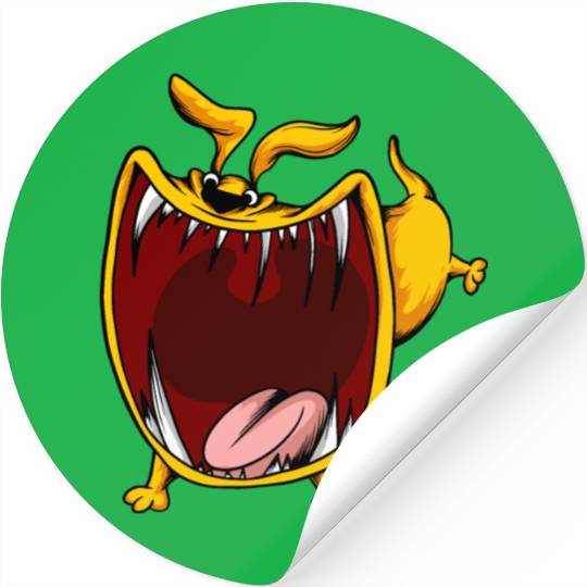 Scary Big Mouth Dog Owners Pet Lover Gift Ideas Stickers
