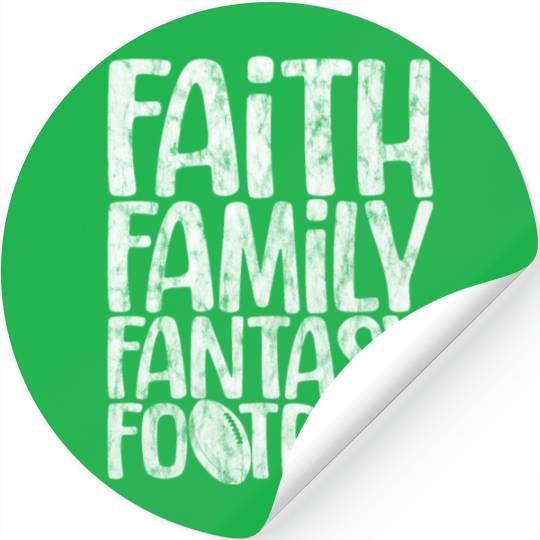 Faith Family Fantasy Football 3 Stickers