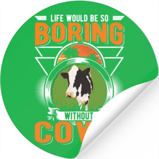 Cow Gift Cattle Cows Breeder Stickers