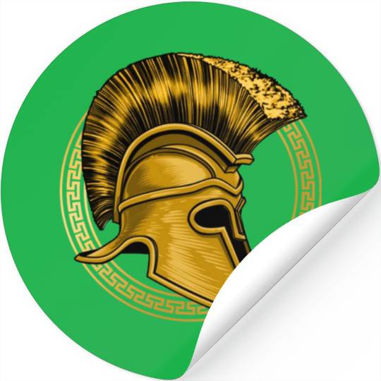 Gold Gladiator Sparta Greek Gym Workout Stickers