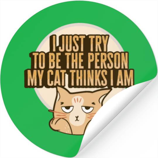 Cat Meme Design for a Cat Lady or Cat Mom Stickers