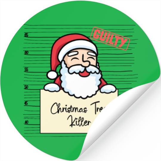 Santa Claus christmas funny prison Stickers