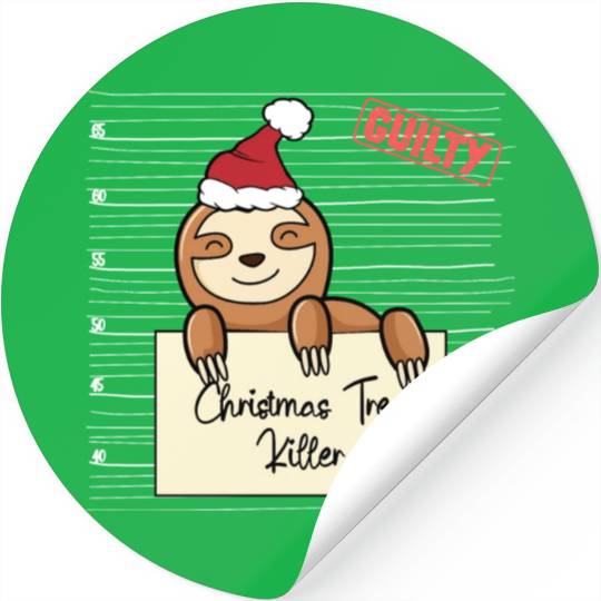 Sloth christmas funny prison Stickers