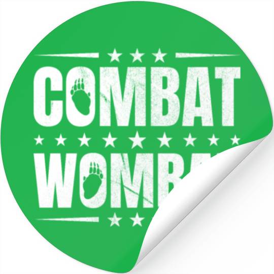 Combat Wombat For A Wombats Lover Stickers