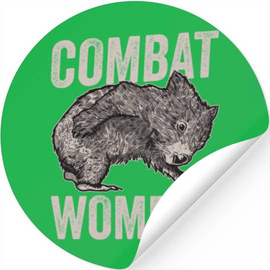 Combat Wombat For A Wombats Lover Stickers