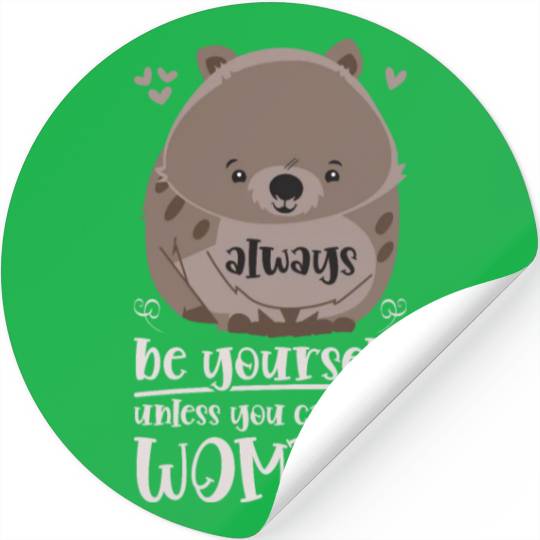Combat Wombat For A Wombats Lover Stickers