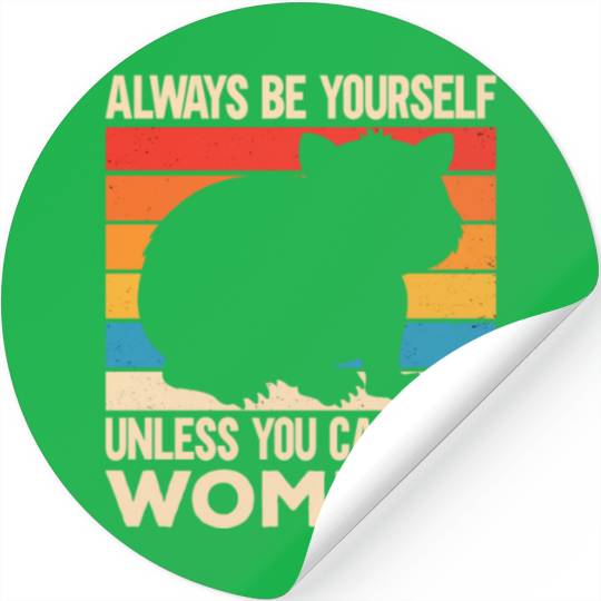 Native Australian Animal Lovers Cute Wombat Stickers