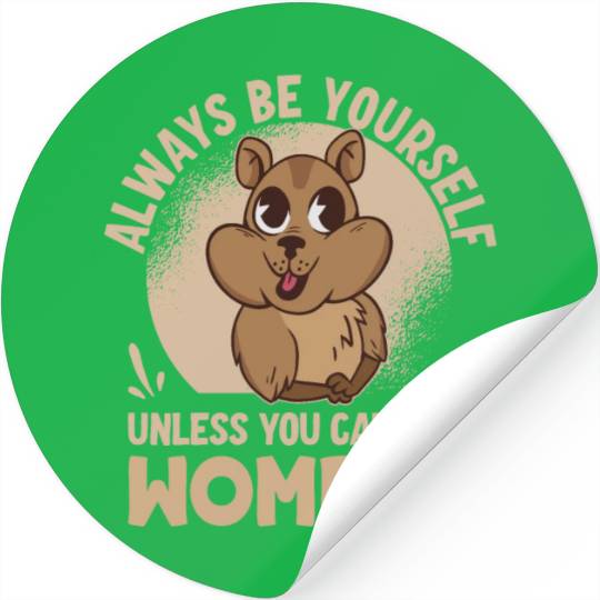 Native Australian Animal Lovers Cute Wombat Stickers