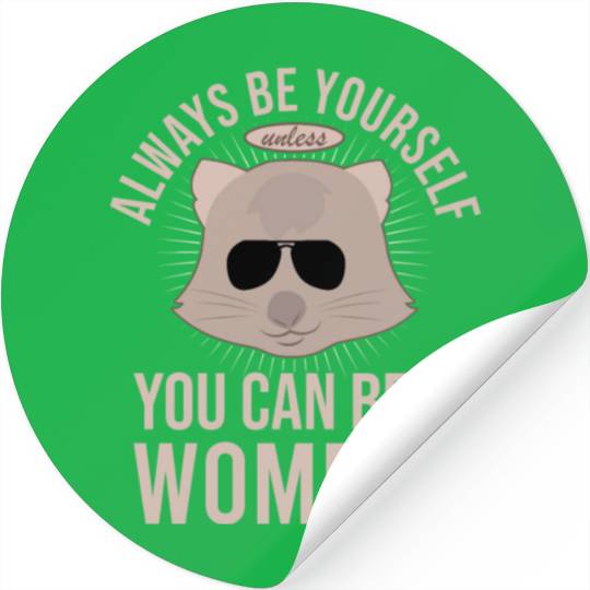 Native Australian Animal Lovers Cute Wombat Stickers