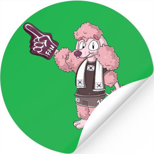 Fan Poodle South Korea Stickers