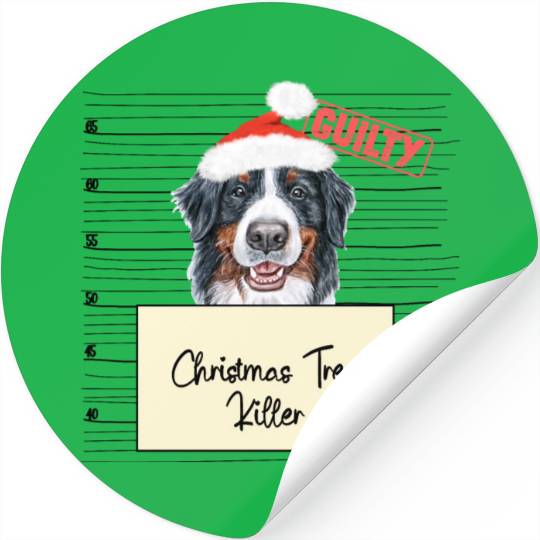Bernese Mountain christmas funny prison Stickers