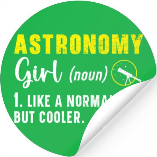 Astronomy Girl Astronomer Constellations Telescope Stickers