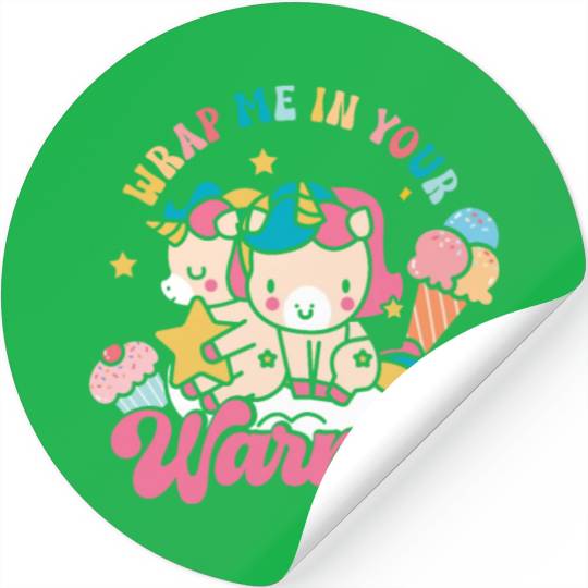 Rainbow Animal Unicorn Winter Season Lover Stickers