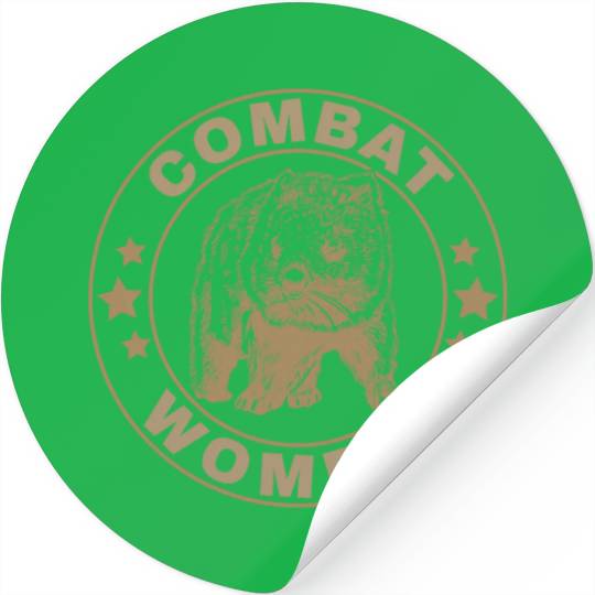 Combat Wombat For A Wombats Lover Stickers
