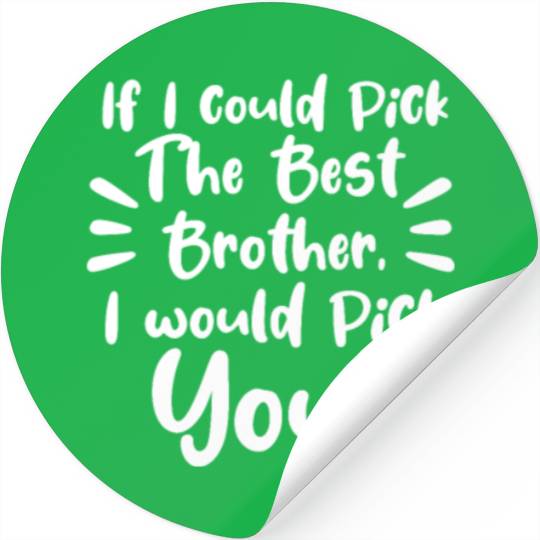 If I Could Pick The Best Brother I Would Pick You Stickers