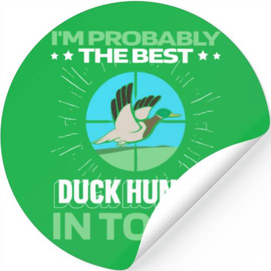 Duck Hunting Funny Stickers