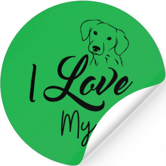 I love my dog Stickers