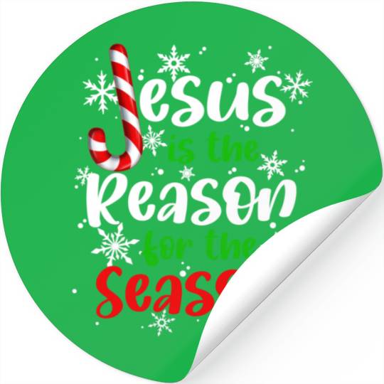 Jesus is The Reason for the Season Candy Christian Stickers