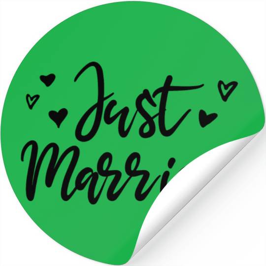 Just Married perfect wedding gift for the couple Stickers
