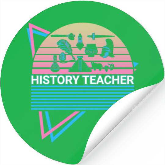 History Teacher Retro Stickers