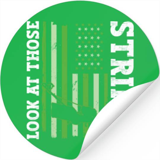 Look At Those Stripes - Lawn Mowing Funny Dad Lawn Stickers