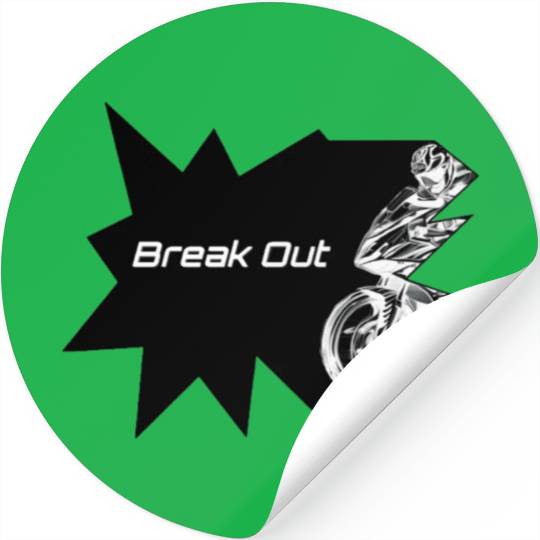 bike appearing through stars invert Stickers