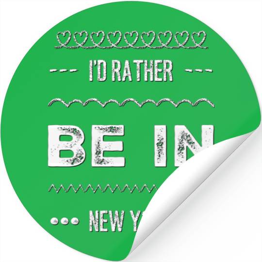 I'd rather be in New York City taxi Broadway Wall Stickers