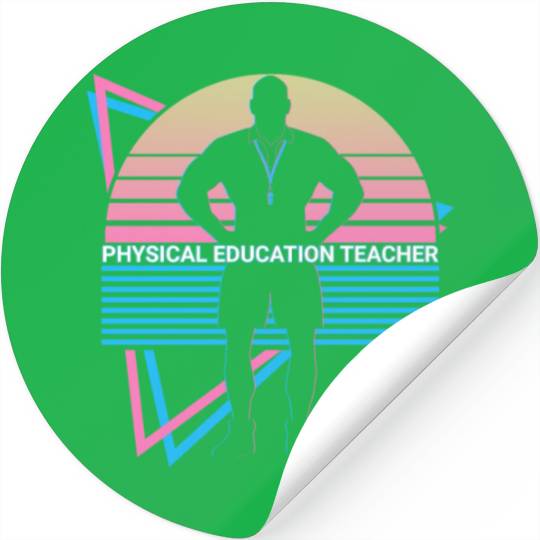 Physical Education Teacher PE Teacher Retro Stickers