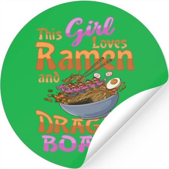 Ramen and Dragon Boat Racing Design for Dragon Stickers