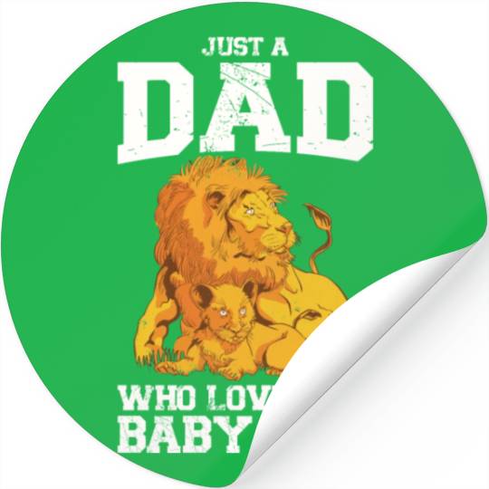 Fathers Day Baby Lion Safari Jungle Animal Stickers