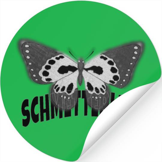 Schmetterling Butterfly Black and White Stickers