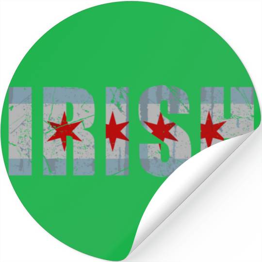 Chicago Irish Flag Chirish St Patricks Day Stickers