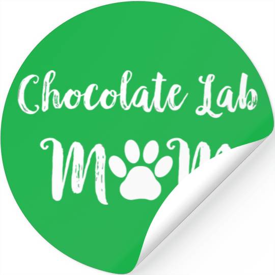 Chocolate Lab Mom Dog Lover Stickers