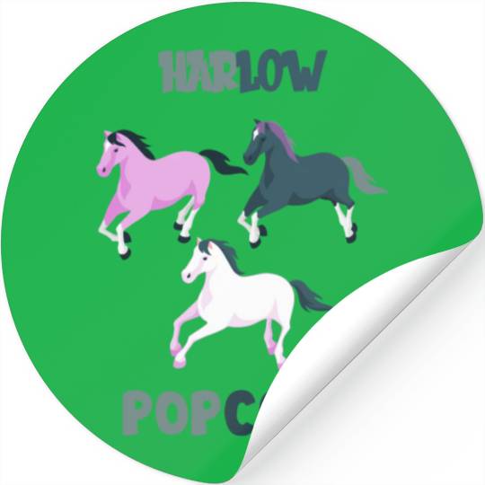 Harlow And Popcorn Merch Popcorn The Pony Stickers